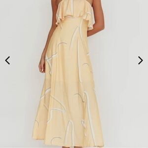 Selfie Leslie Women Yellow Maxi Dress Sz S